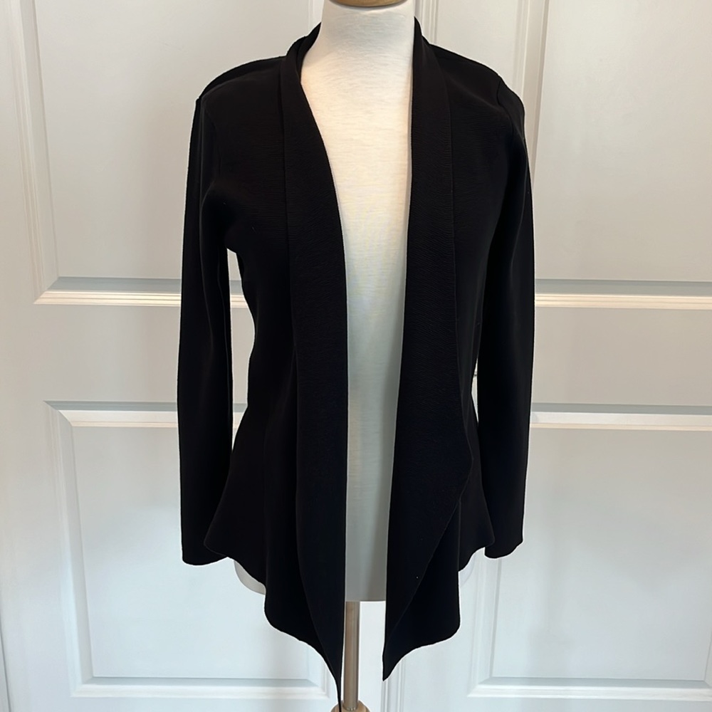 NWT Eileen Fisher Angle Front Cardigan. Size Small. Black